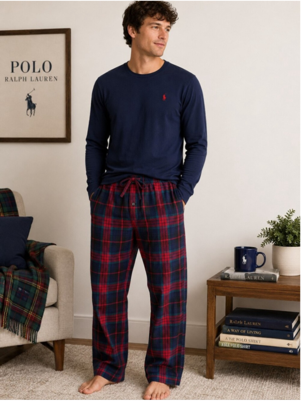 Polo Ralph Lauren Plaid Cotton Sleep Pants Pajama Bottoms NWT Small